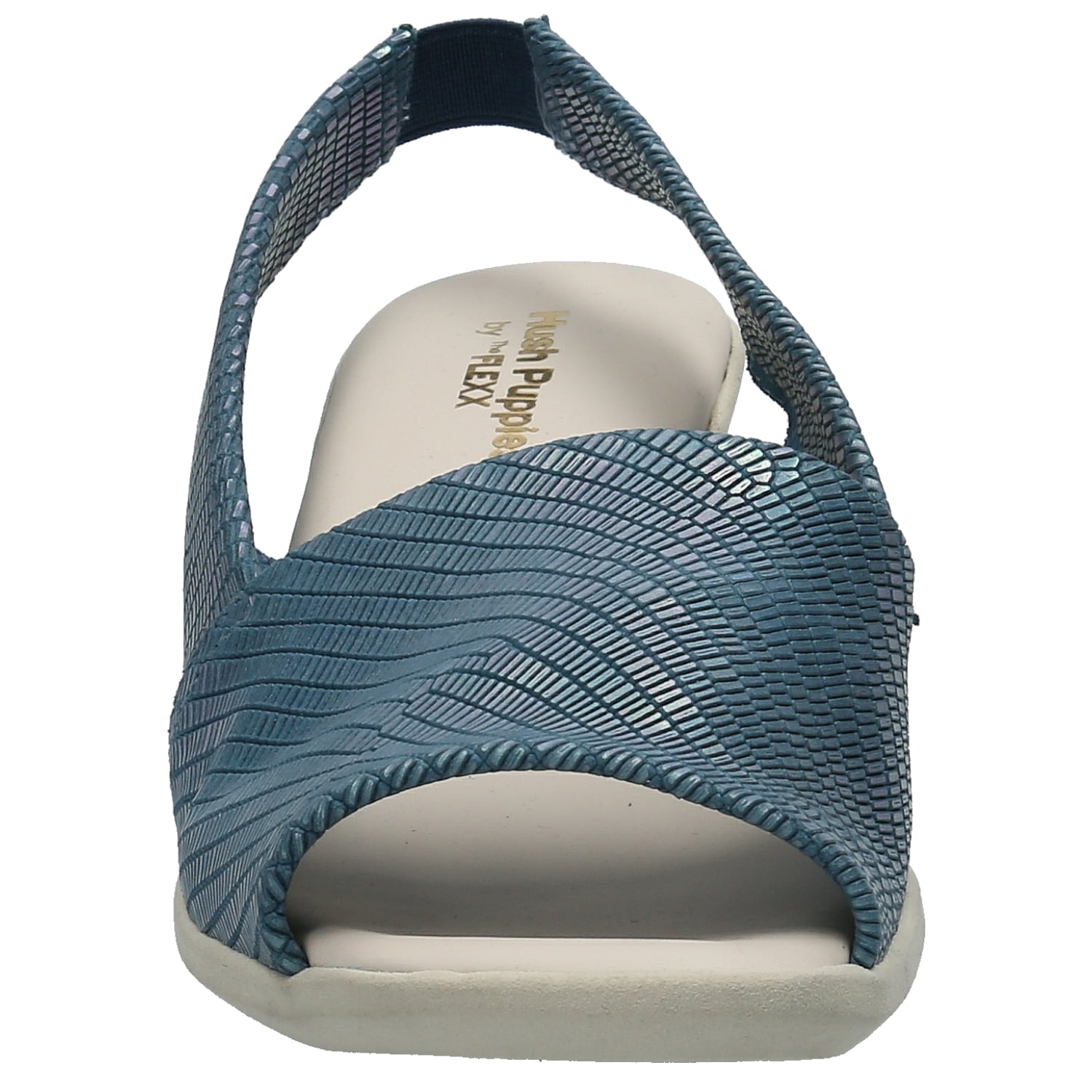 SANDALIA CUERO MUJER BARTON AZUL HUSH PUPPIES - 3