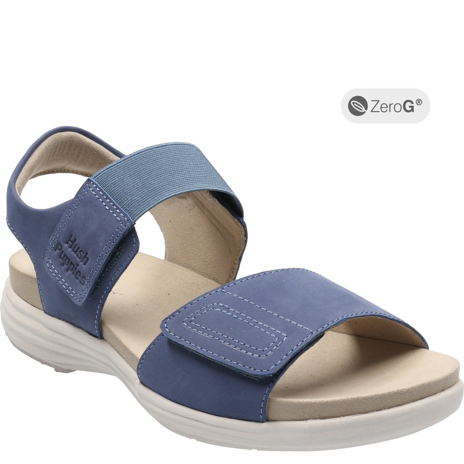 HUSH-PUPPIES SANDALIA CUERO MUJER LORRY QTR STRAP AZUL HUSH PUPPIES