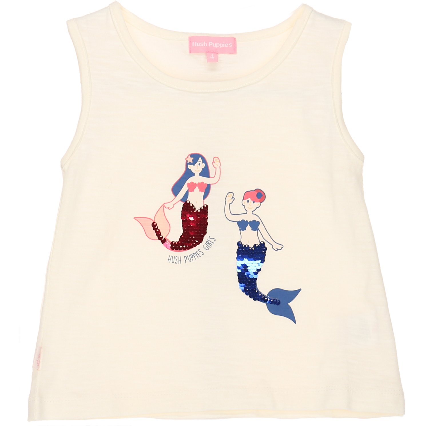 POLERA NIÑA HUSH PUPPIES MERMAIDS BLANCO - 1