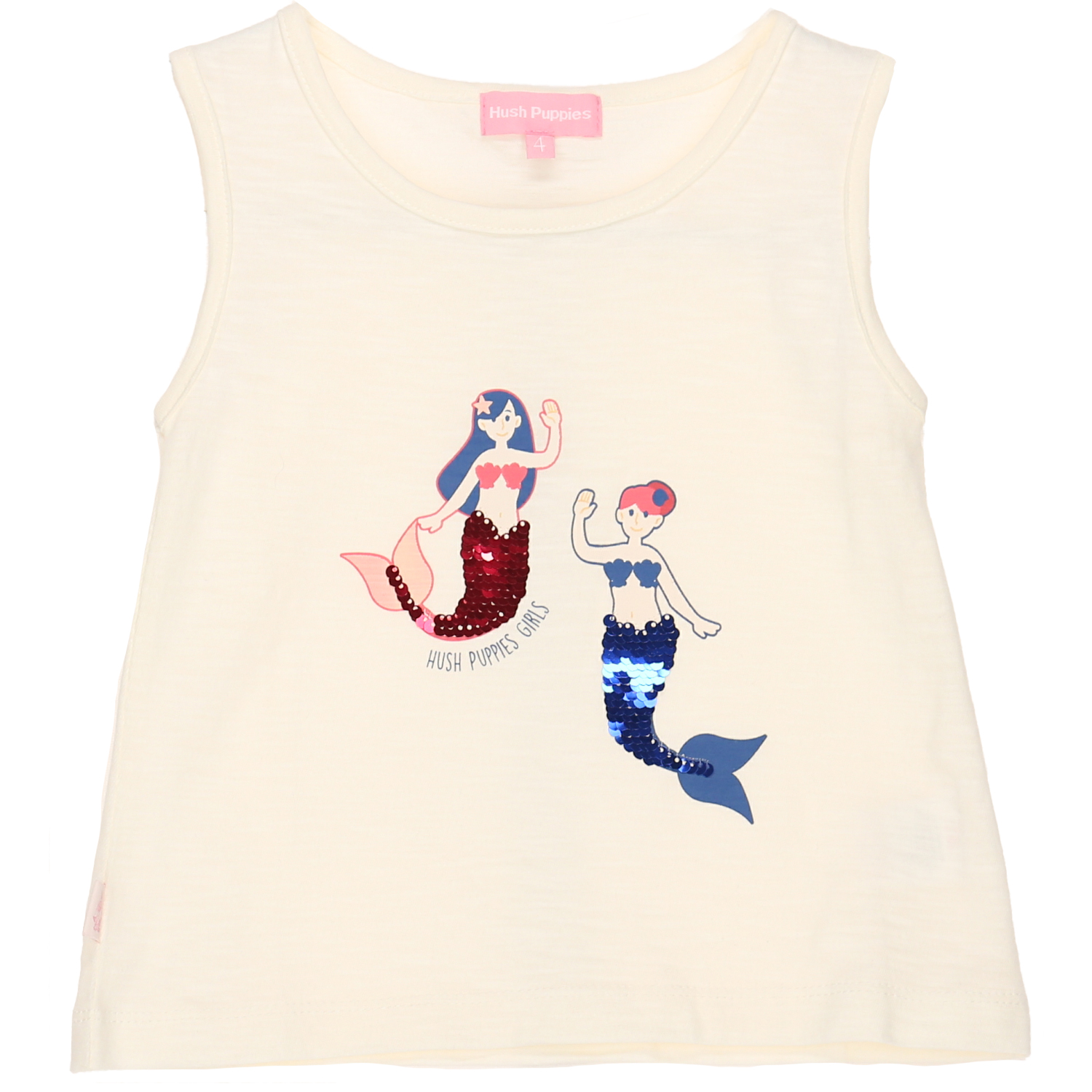 POLERA NIÑA HUSH PUPPIES MERMAIDS BLANCO - 1