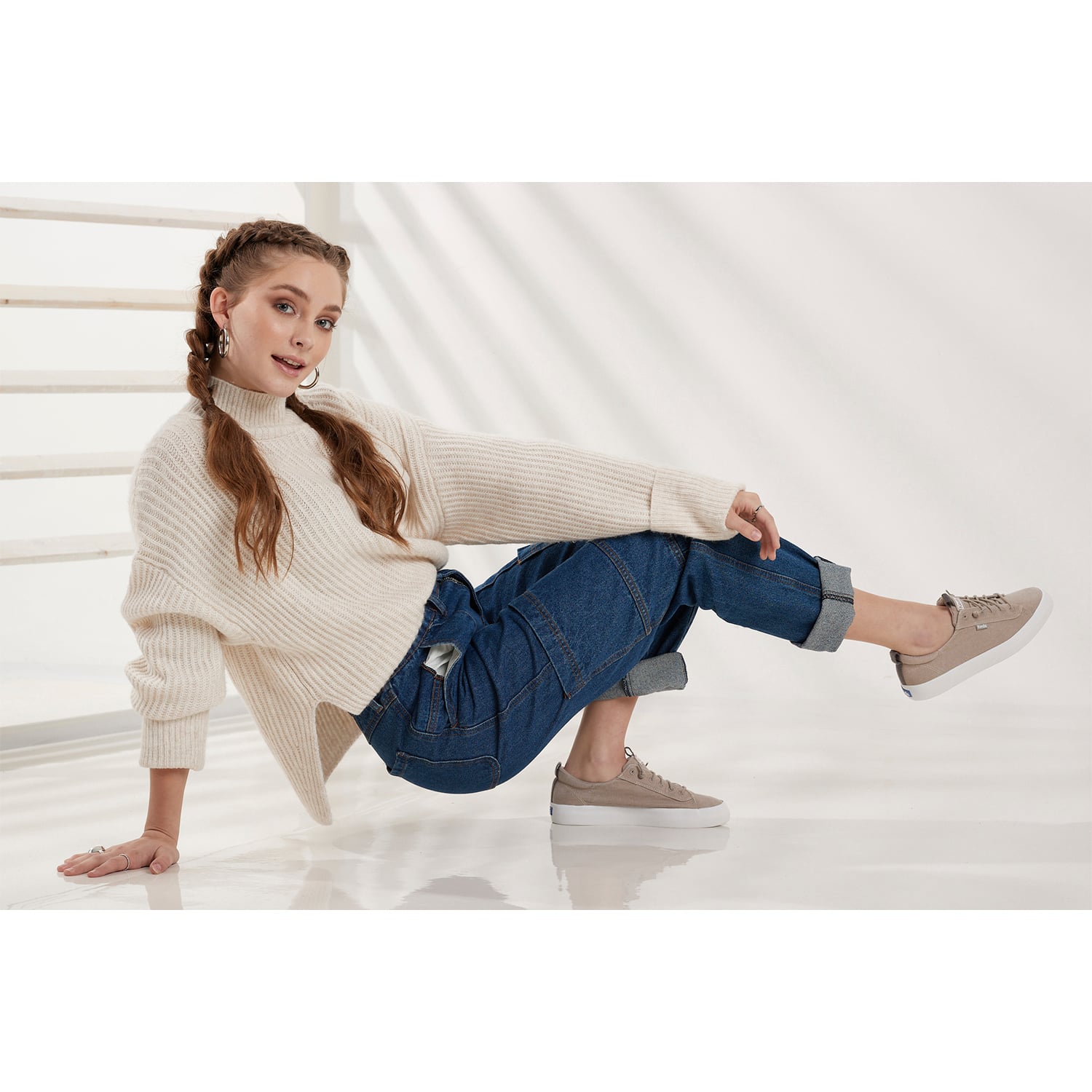 ZAPATILLAS MUJER KEDS CASUALES GRIS KICKBACK - 2