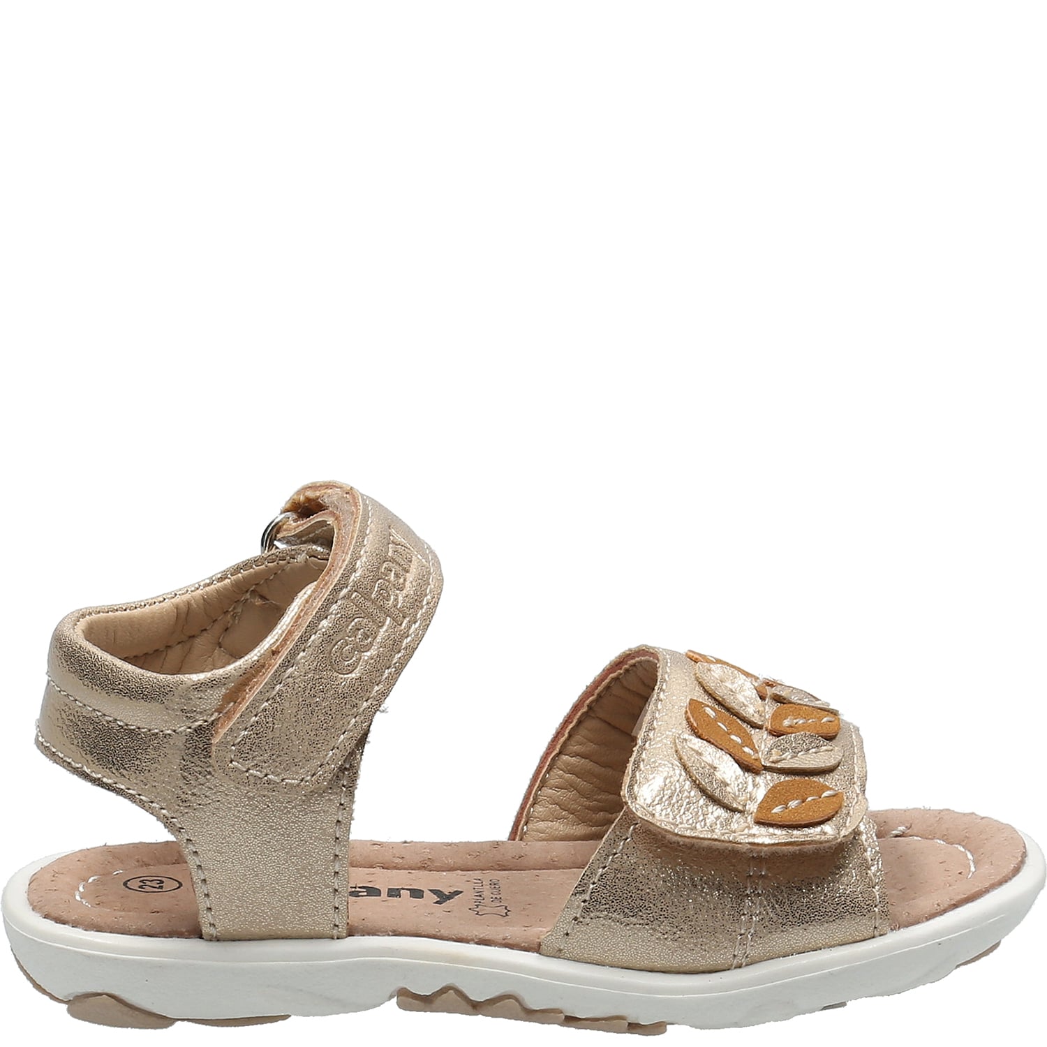 SANDALIAS NIÑA CALPANY TEXTIL MARIE DORADO - 2