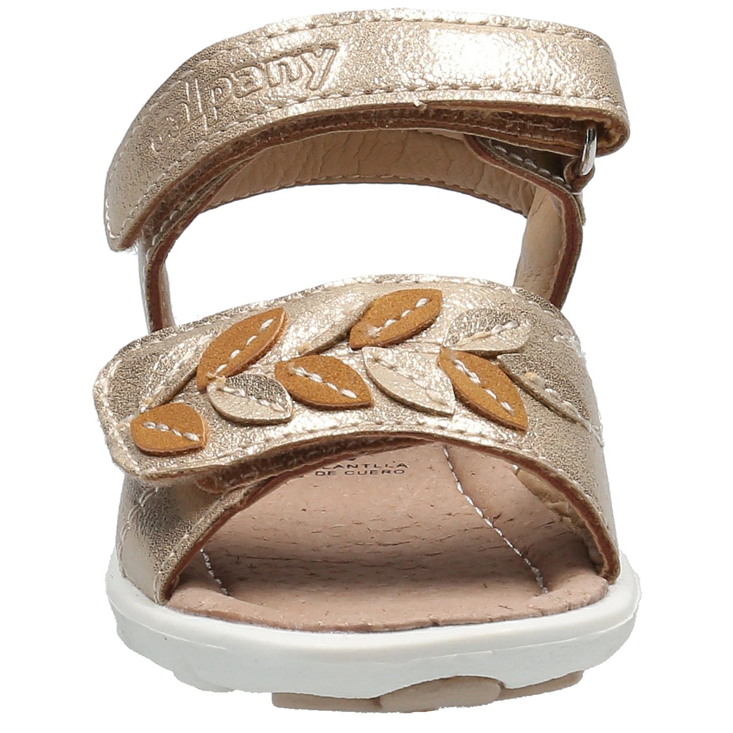 SANDALIAS NIÑA CALPANY TEXTIL MARIE DORADO - 3