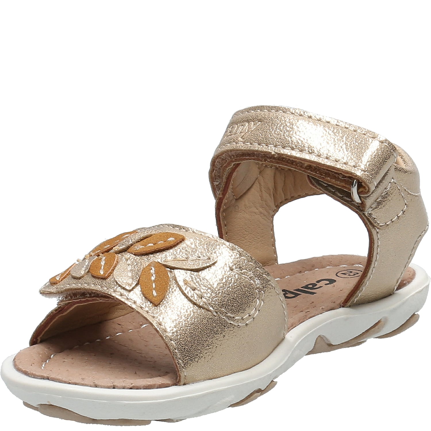 SANDALIAS NIÑA CALPANY TEXTIL MARIE DORADO - 4