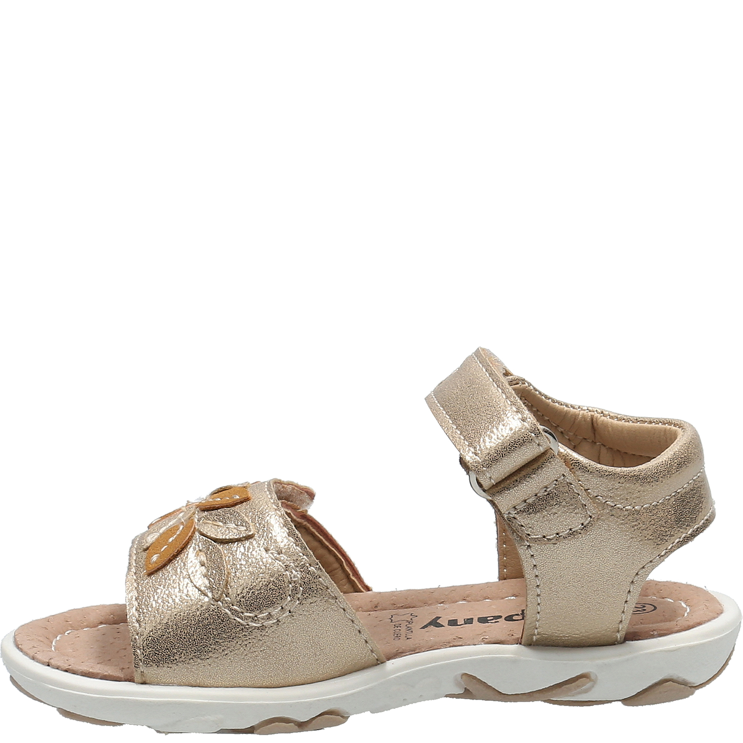 SANDALIAS NIÑA CALPANY TEXTIL MARIE DORADO - 5