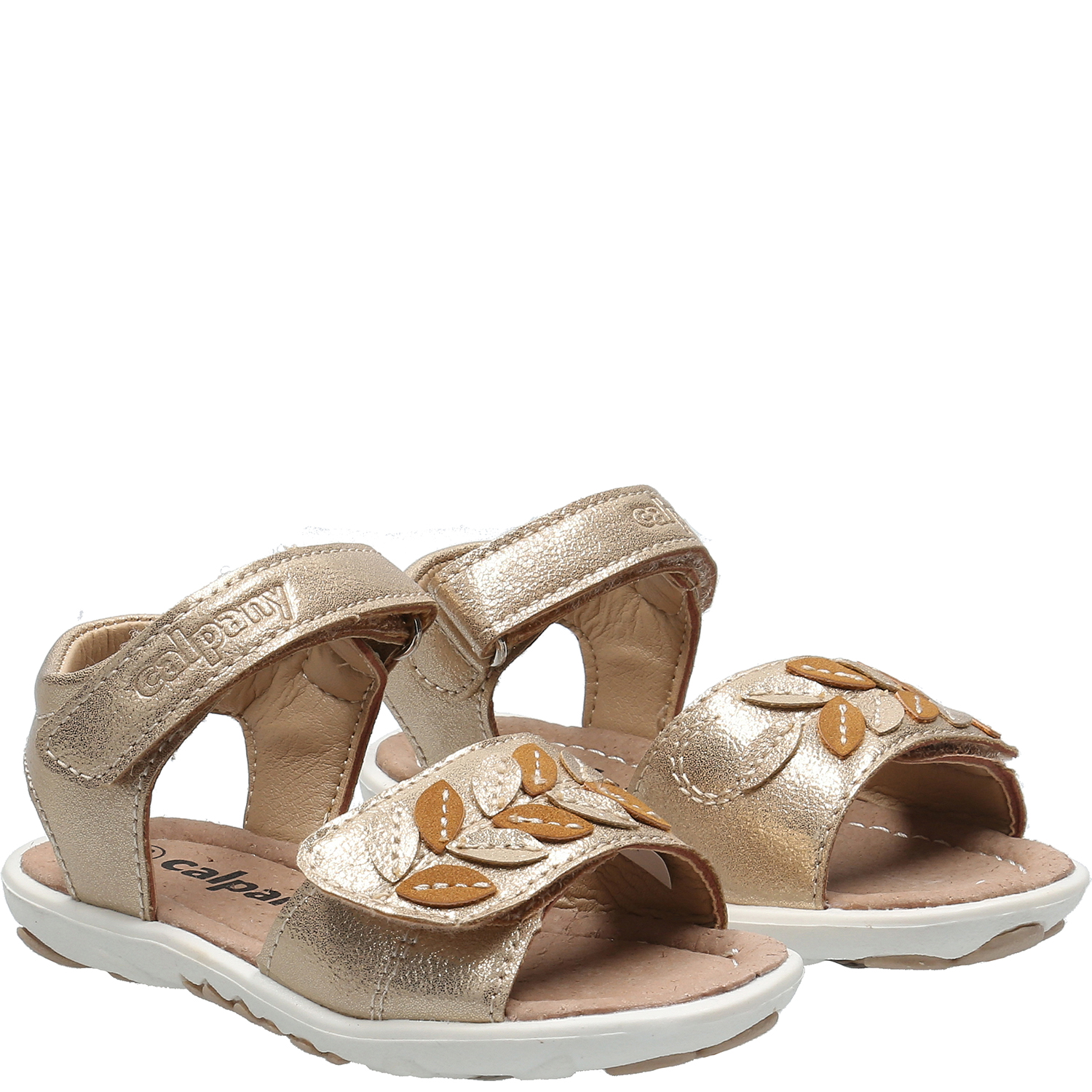 SANDALIAS NIÑA CALPANY TEXTIL MARIE DORADO - 7