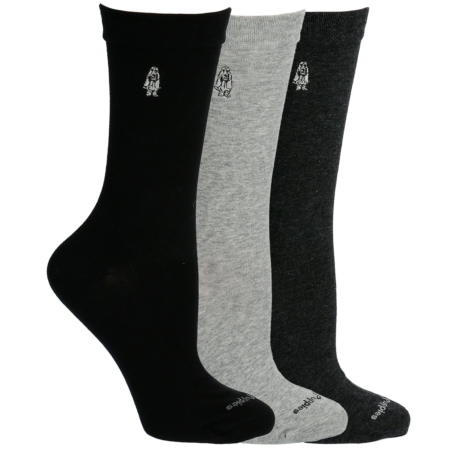 PACK X3 CALCETINES MUJER HUSH-PUPPIES NONTIGHT NEGRO - 1