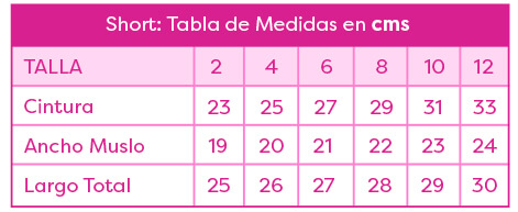 SHORT NIÑA CALPANY CELESTE OLIVIA 2 - 3