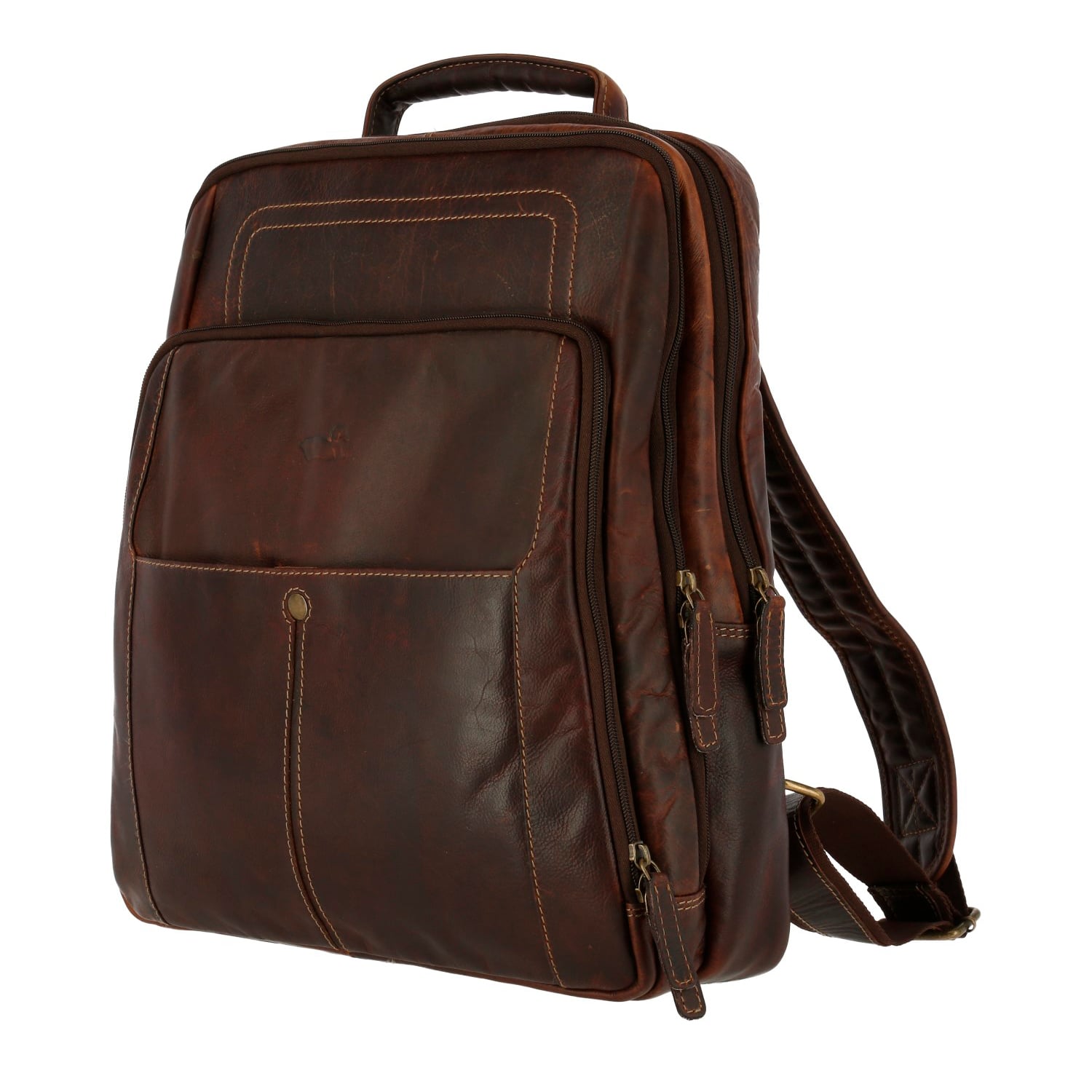 MOCHILA CUERO UNISEX TC BACKPACK CAFÉ ROCKFORD - 2