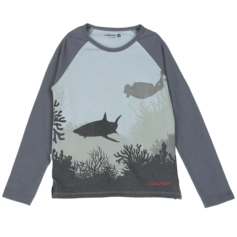 POLERA NIÑO CALPANY DIVING GRIS - 1