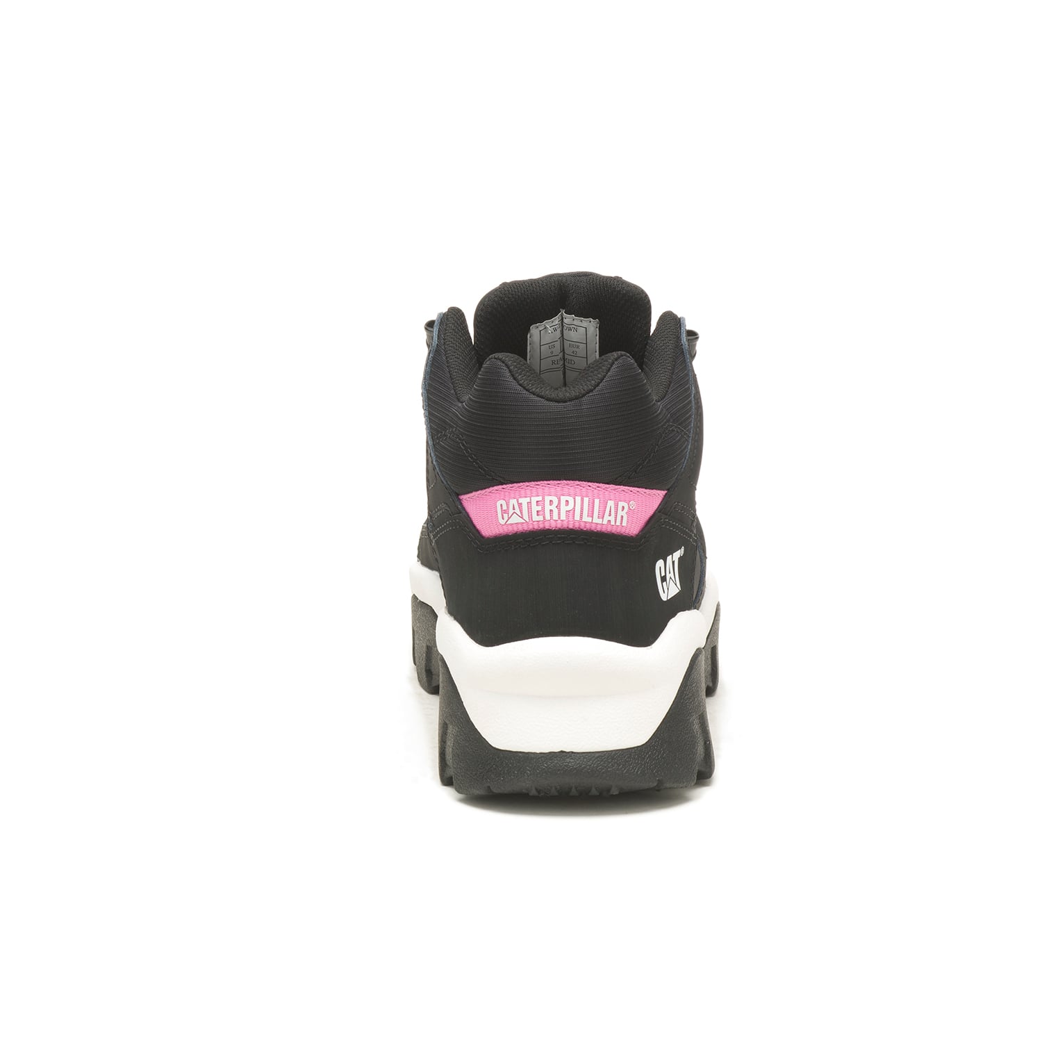 ZAPATILLAS MUJER CAT CASUALES NEGRO REACTOR MID CUERO CON CAÑA - 5