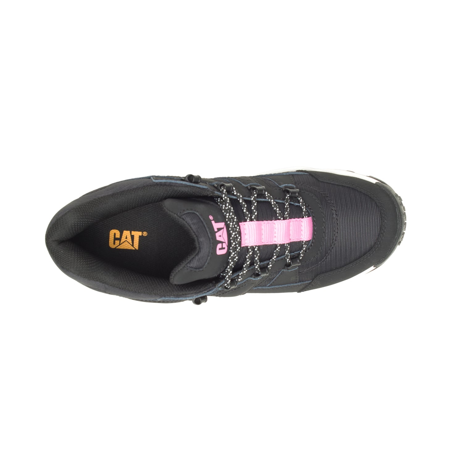 ZAPATILLAS MUJER CAT CASUALES NEGRO REACTOR MID CUERO CON CAÑA - 6