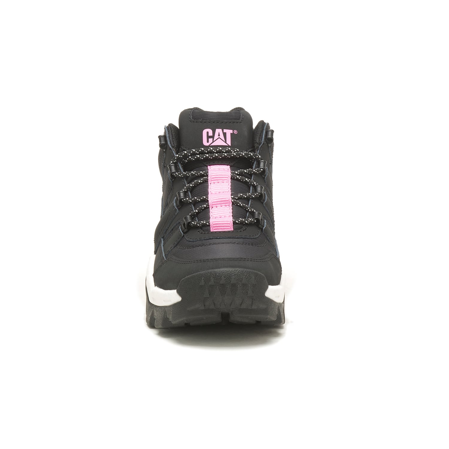 ZAPATILLAS MUJER CAT CASUALES NEGRO REACTOR MID CUERO CON CAÑA - 8