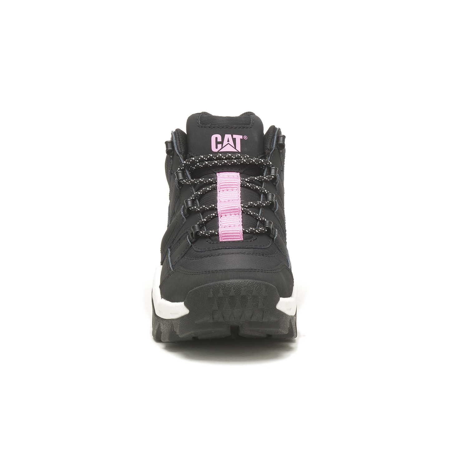 ZAPATILLAS MUJER CAT CASUALES NEGRO REACTOR MID CUERO CON CAÑA - 8