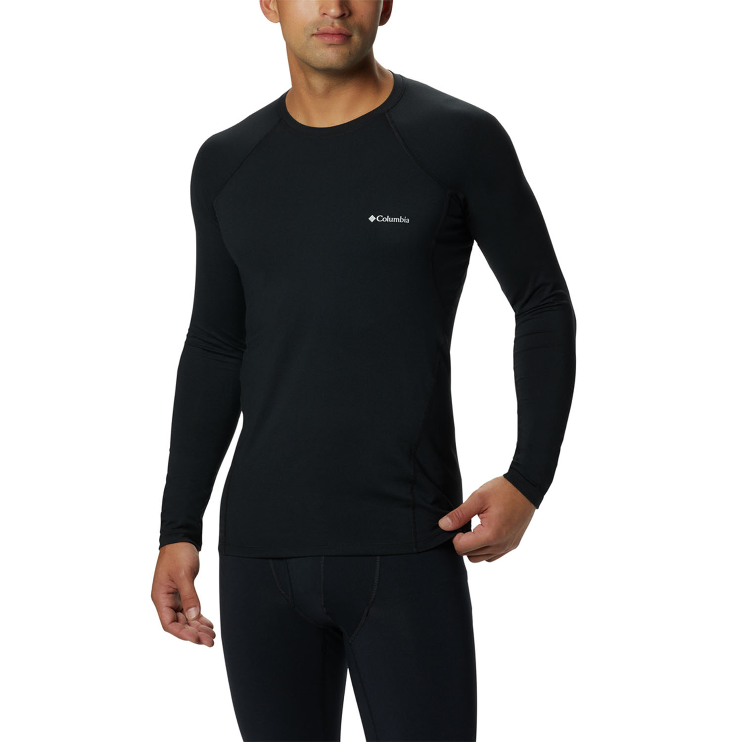 PRIMERA CAPA POLERA HOMBRE MIDWEIGHT NEGRO COLUMBIA - 1