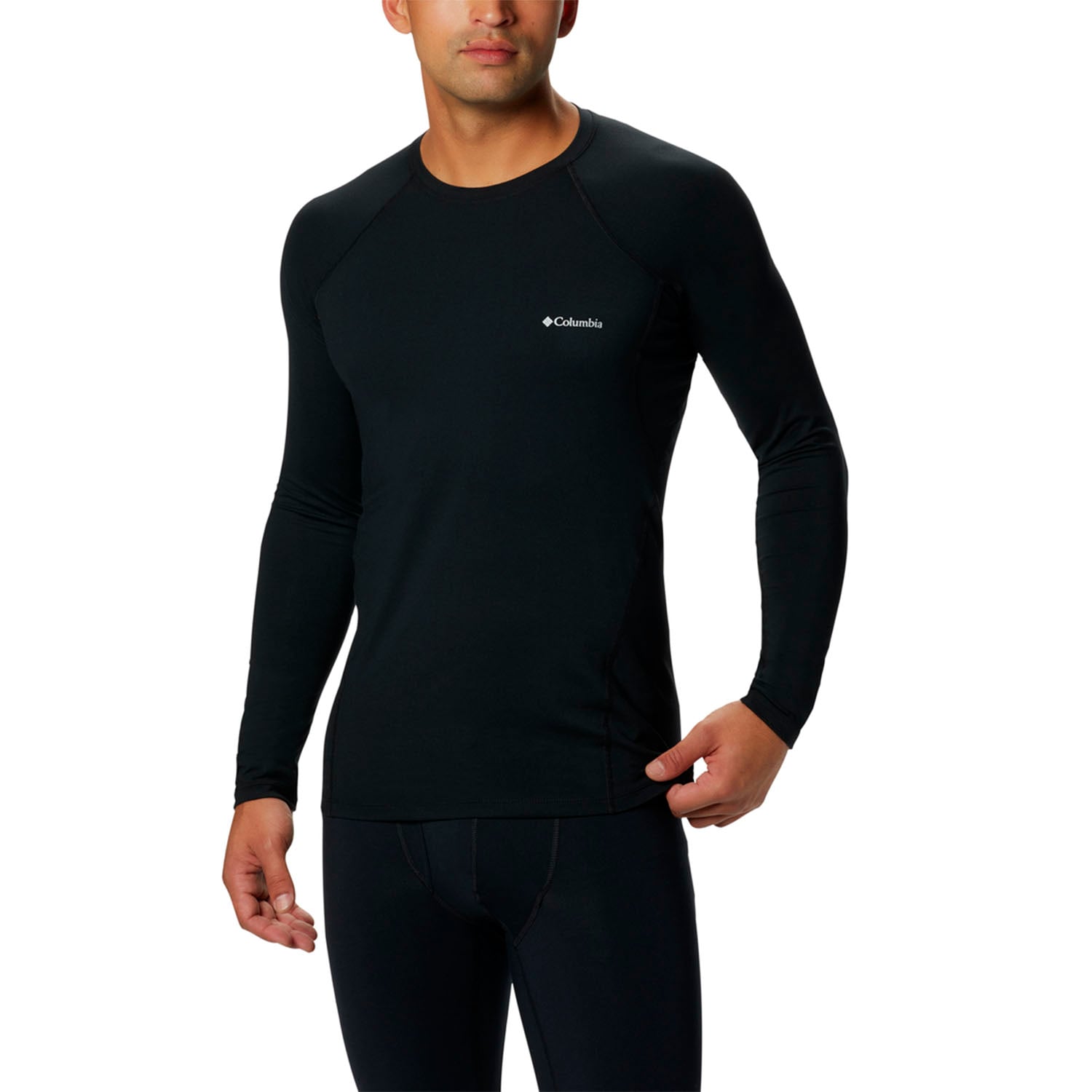 PRIMERA CAPA POLERA HOMBRE MIDWEIGHT NEGRO COLUMBIA - 1