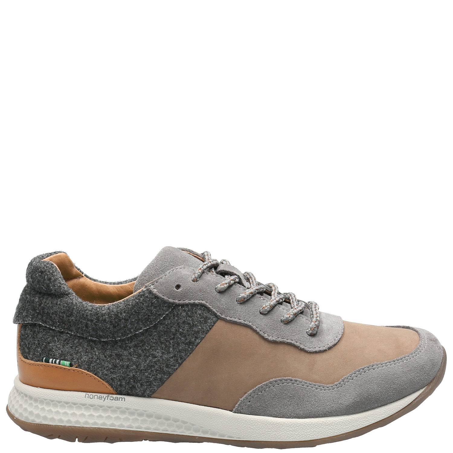 ZAPATILLA CUERO ROCKFORD ESTI GRIS MUJER - 1