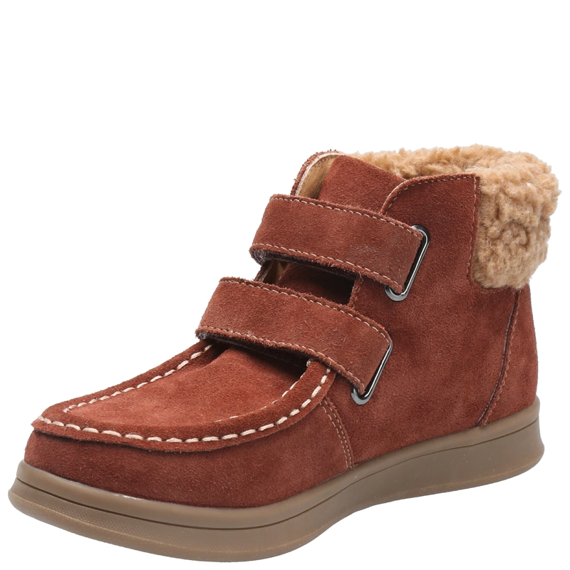 BOTIN HUSH PUPPIES KIDS KODA VELCRO CAFE  NIÑO - 6