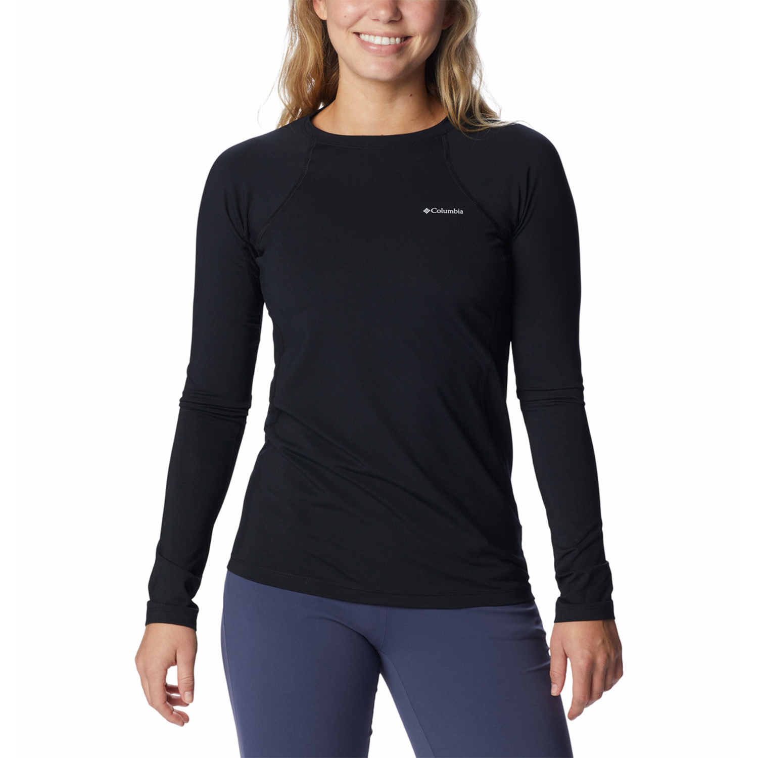 PRIMERA CAPA POLERA MUJER MIDWEIGHT NEGRO COLUMBIA - 1