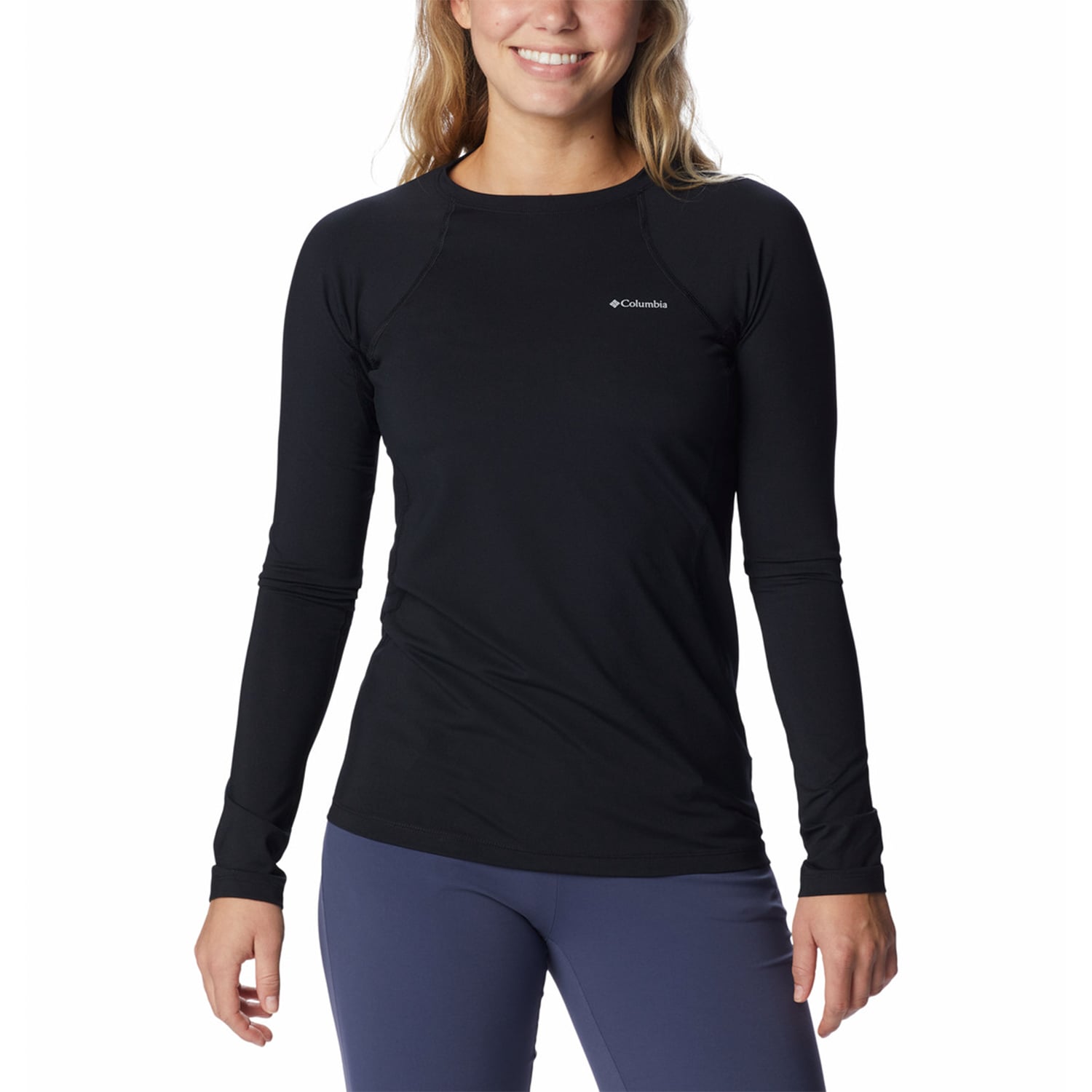 PRIMERA CAPA POLERA MUJER MIDWEIGHT NEGRO COLUMBIA - 1