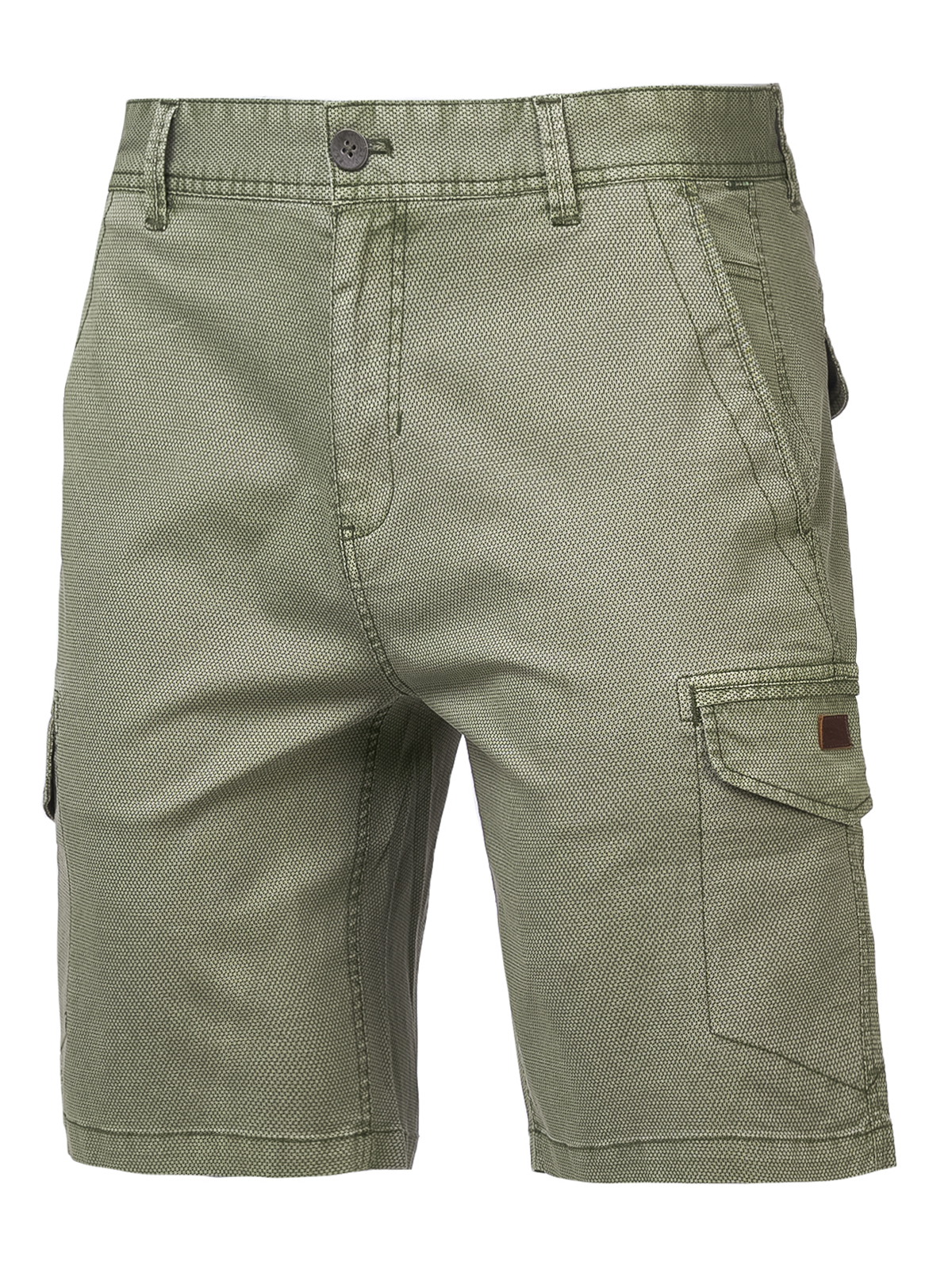 SHORT ALGODÓN ORGÁNICO REGULAR FIT HOMBRE ROCKFORD VERDE OSCURO KUNA NATURAL FLEX - 1