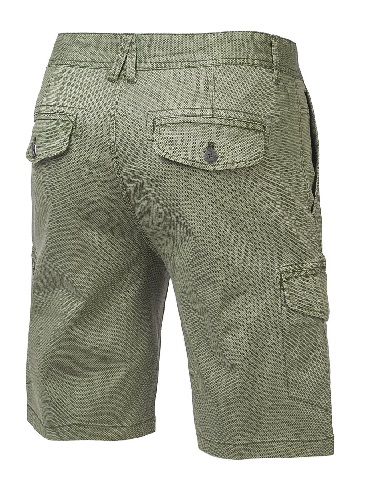 SHORT ALGODÓN ORGÁNICO REGULAR FIT HOMBRE ROCKFORD VERDE OSCURO KUNA NATURAL FLEX - 2