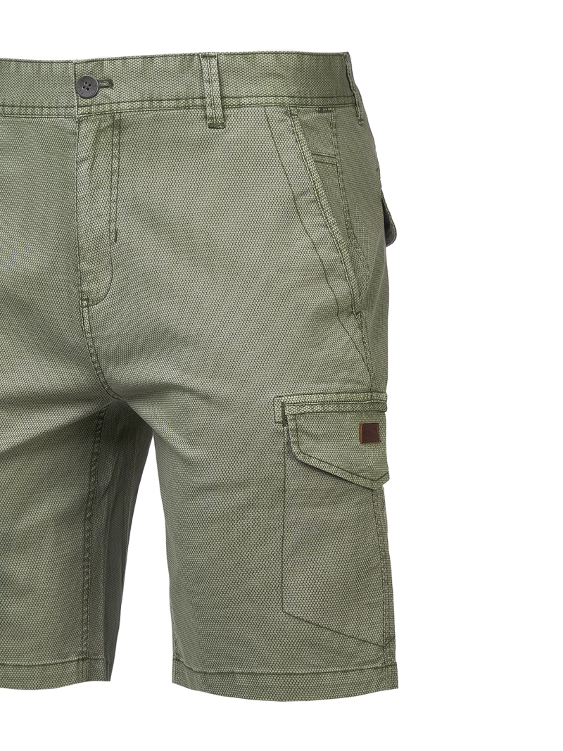 SHORT ALGODÓN ORGÁNICO REGULAR FIT HOMBRE ROCKFORD VERDE OSCURO KUNA NATURAL FLEX - 4