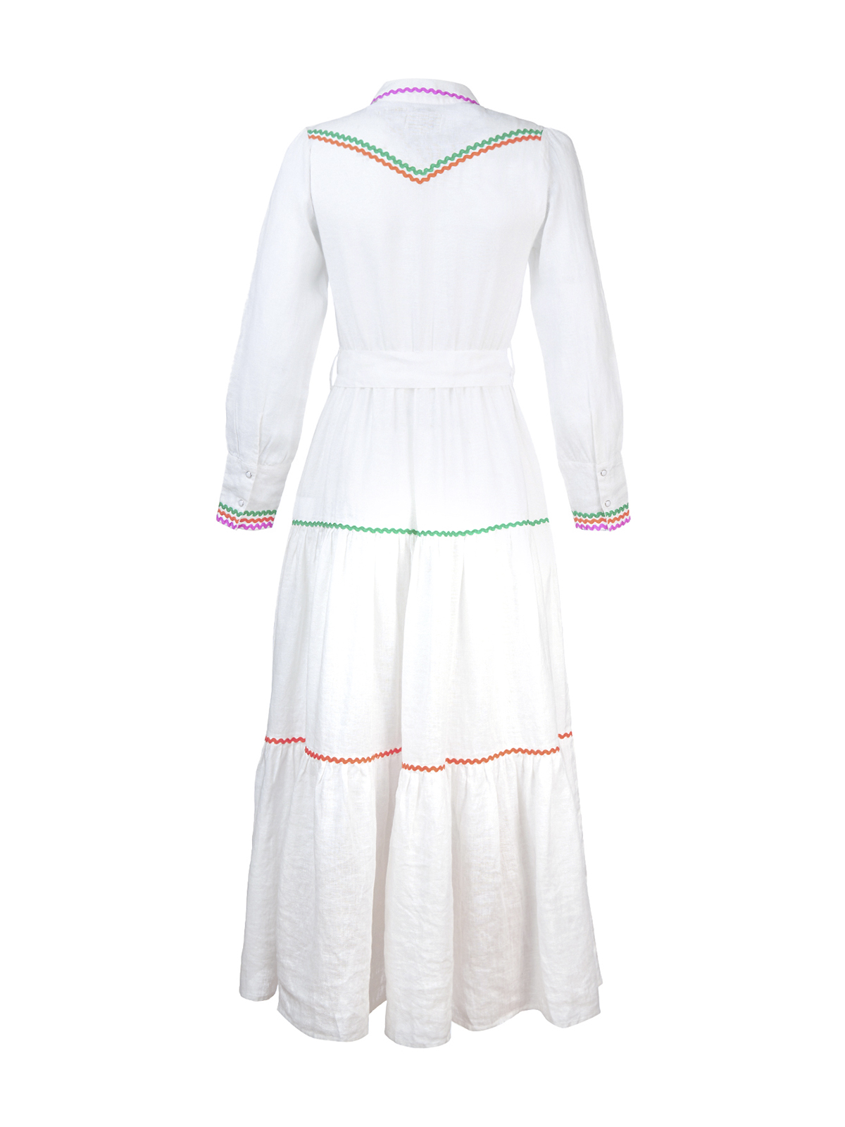 VESTIDO LINO REGULAR FIT MUJER ROCKFORD BLANCO EBANO ORGÁNICO - 2