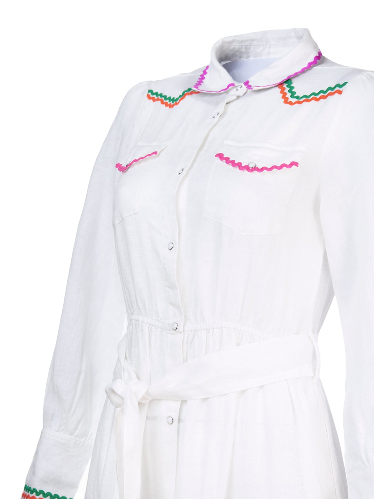 VESTIDO LINO REGULAR FIT MUJER ROCKFORD BLANCO EBANO ORGÁNICO - 4