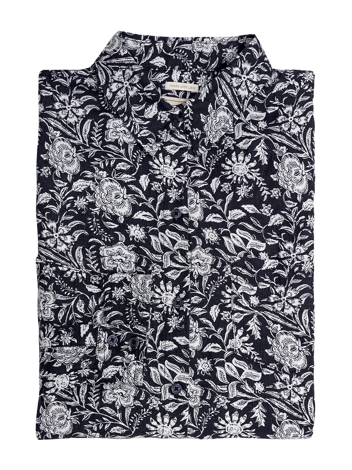 BLUSA ROCKFORD LINO ORGANICO LIRIOPRINT GRIS OSC MUJER - 1