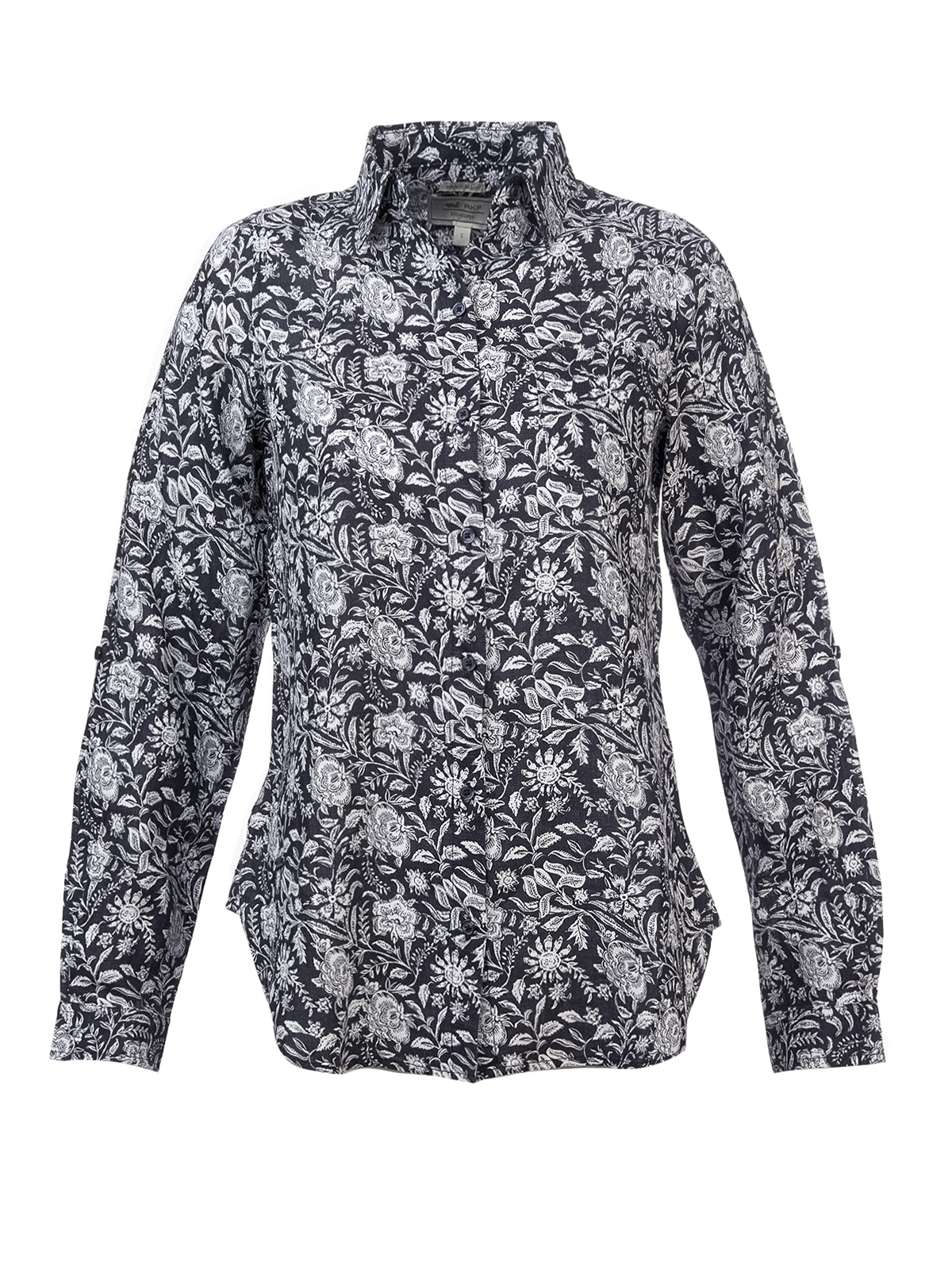 BLUSA ROCKFORD LINO ORGANICO LIRIOPRINT GRIS OSC MUJER - 2