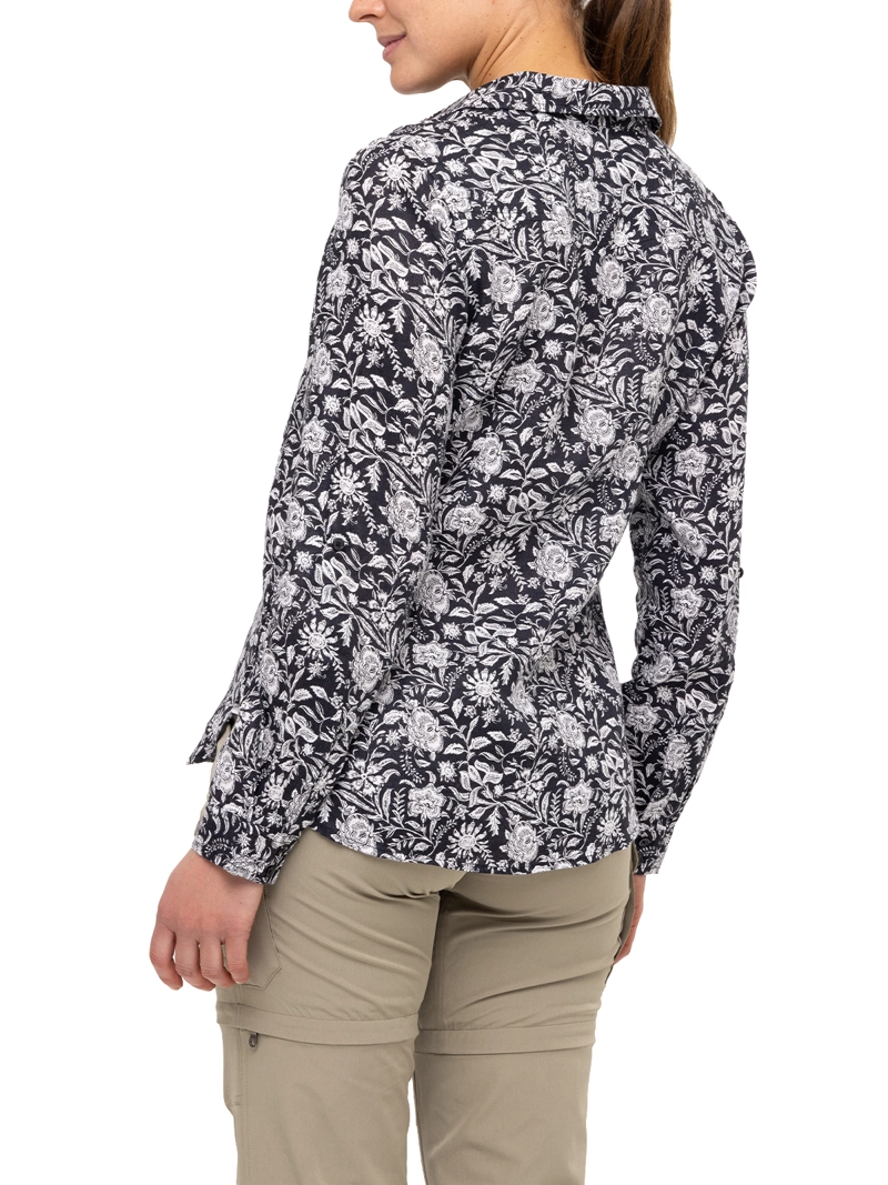 BLUSA ROCKFORD LINO ORGANICO LIRIOPRINT GRIS OSC MUJER - 6