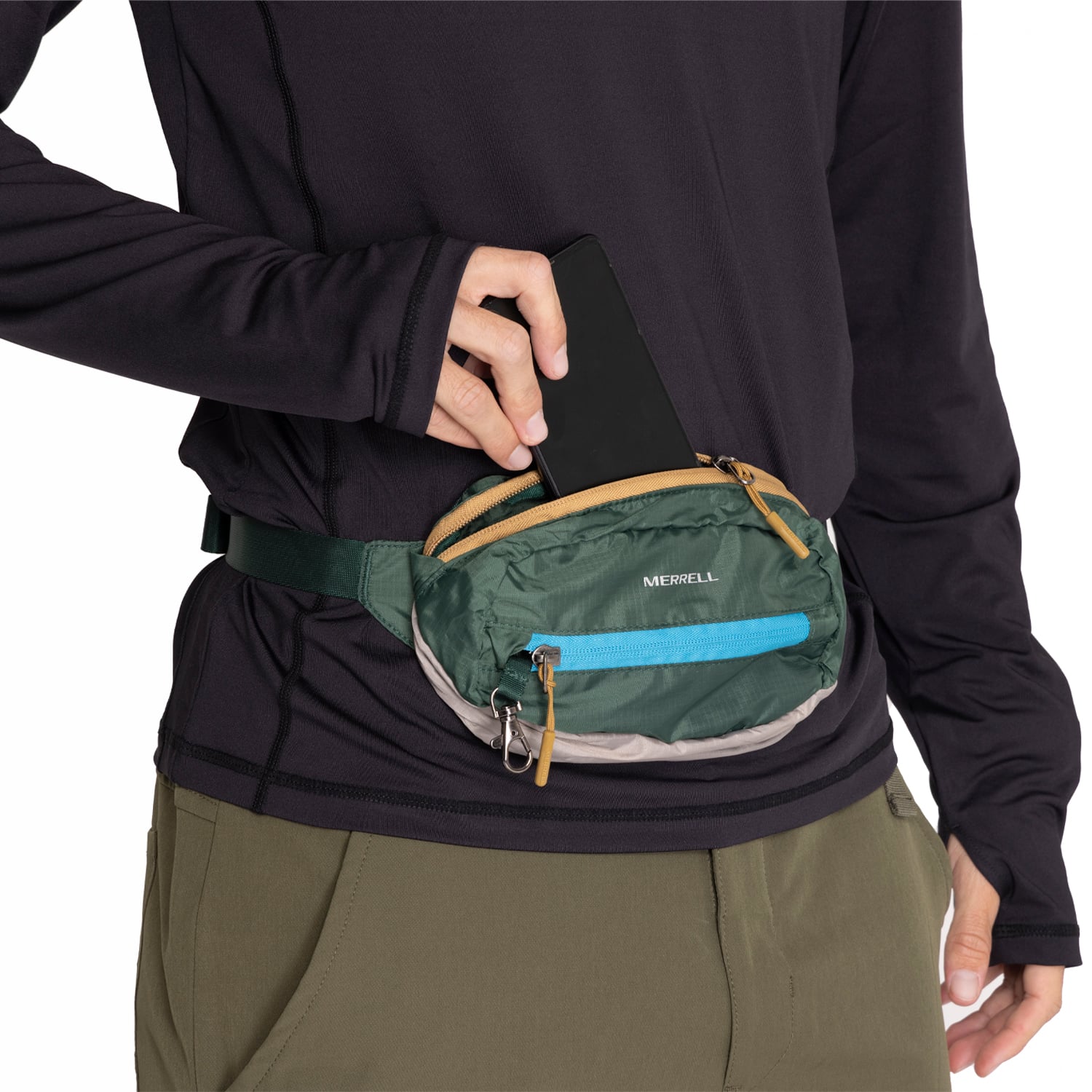 BANANO MERRELL WAISTBAG VERDE MUSGO OUTDOOR UNISEX - 3