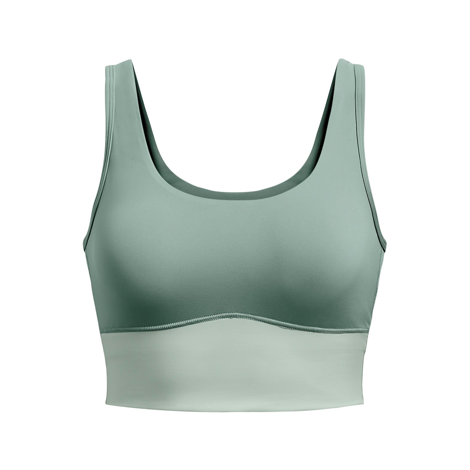 POLERA SIN MANGAS CROP MERIDIAN MUJER GRIS UNDER ARMOUR - 1