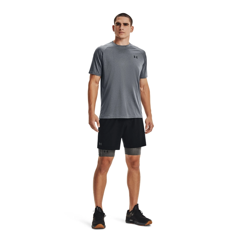 SHORT TRAINING UA LARGOS HG GRIS HOMBRE - 6