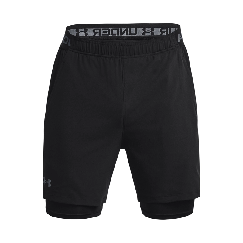 SHORT TRAINING PARA HOMBRE VANISH WOVEN 2-IN-1 NEGRO UA - 1
