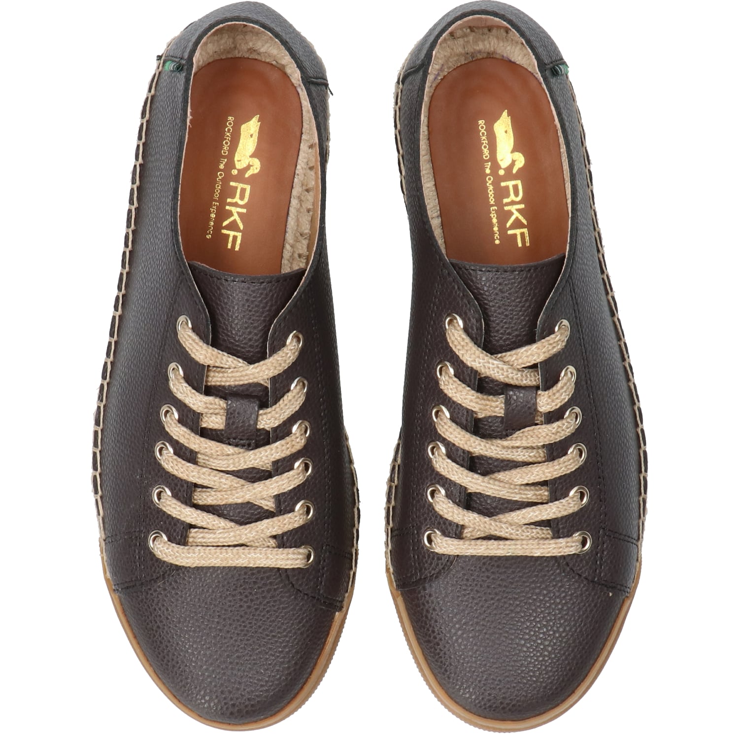 ZAPATILLAS MUJER ROCKFORD CASUALES GRIS PARDO CUERO FONTAINE - 9