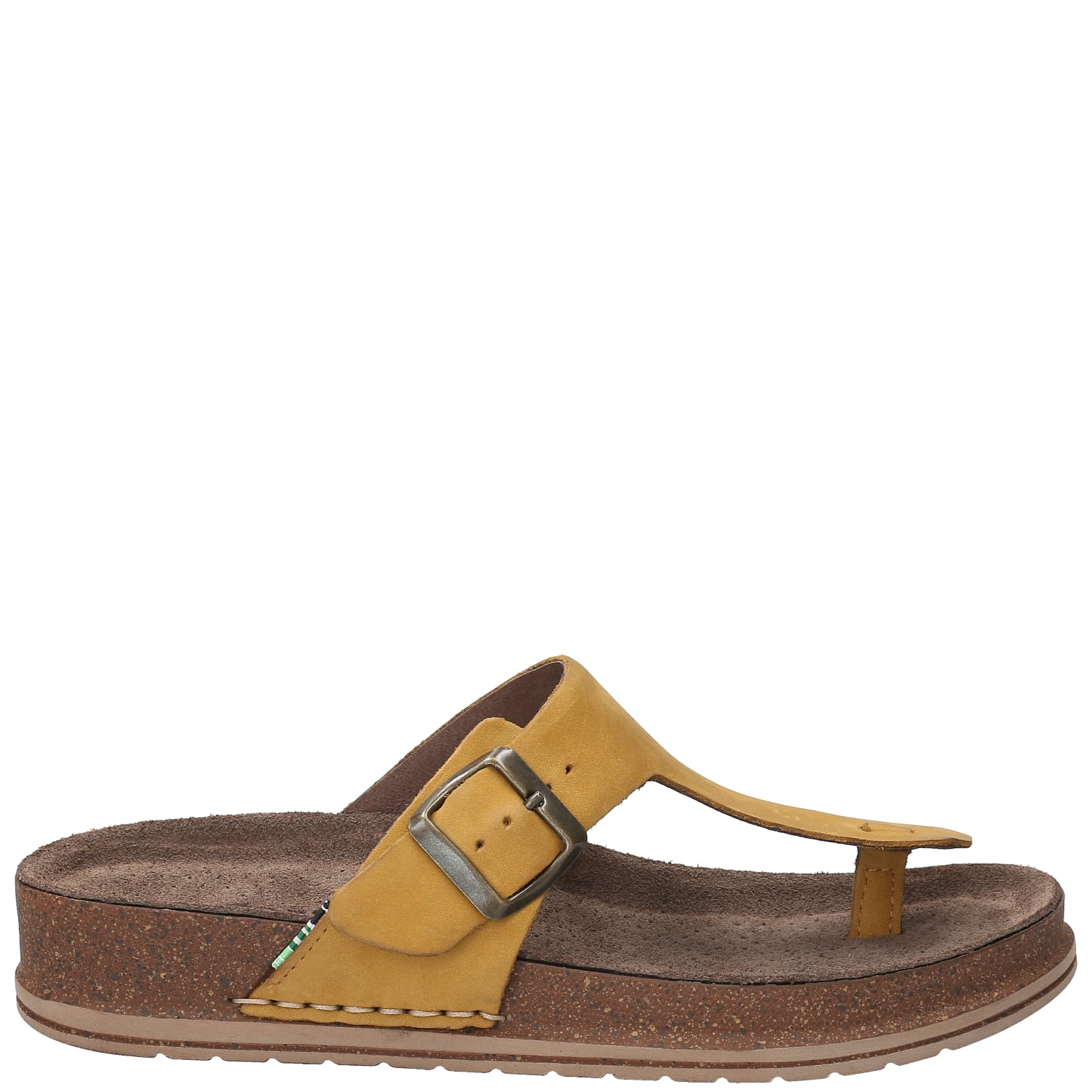 SANDALIAS MUJER ROCKFORD CUERO AMARILLO SALVARIO - 1