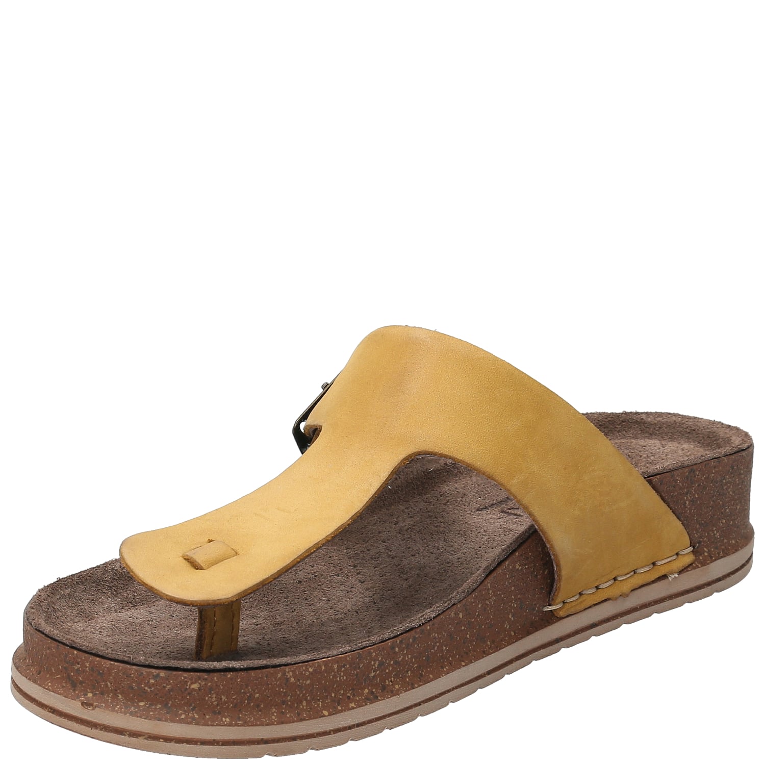 SANDALIAS MUJER ROCKFORD CUERO AMARILLO SALVARIO - 5