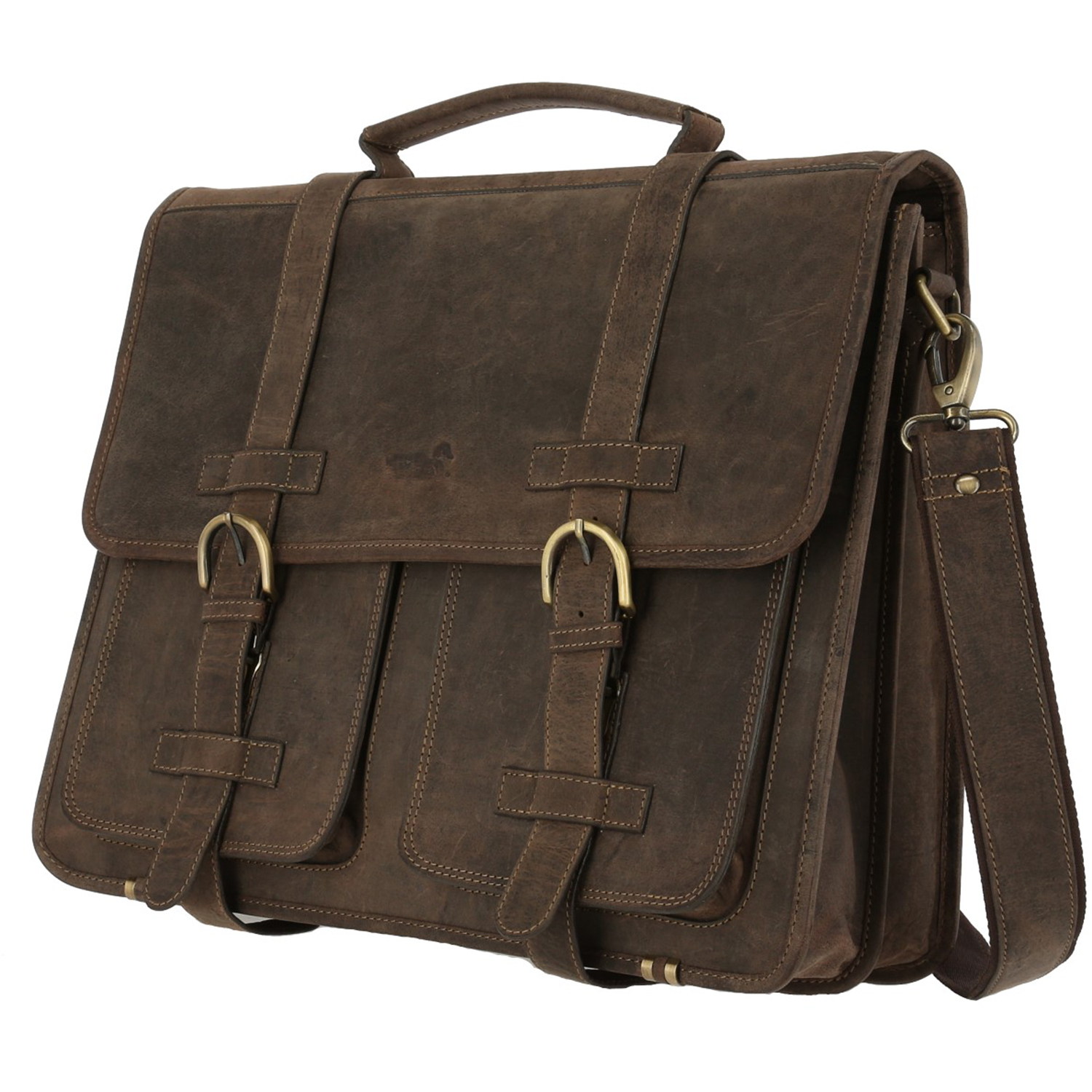 MALETÍN ROCKFORD KS POCKET CUERO CAFÉ HOMBRE - 2