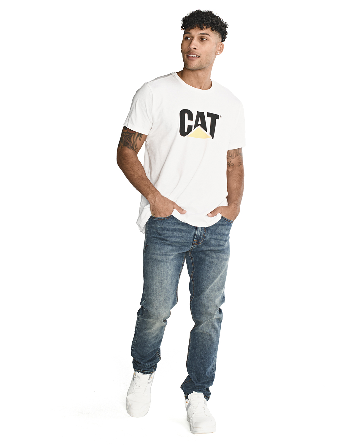 JEANS ALGODÓN HOMBRE CAT BLANCO ECO STRETCH DENIM SL - 2