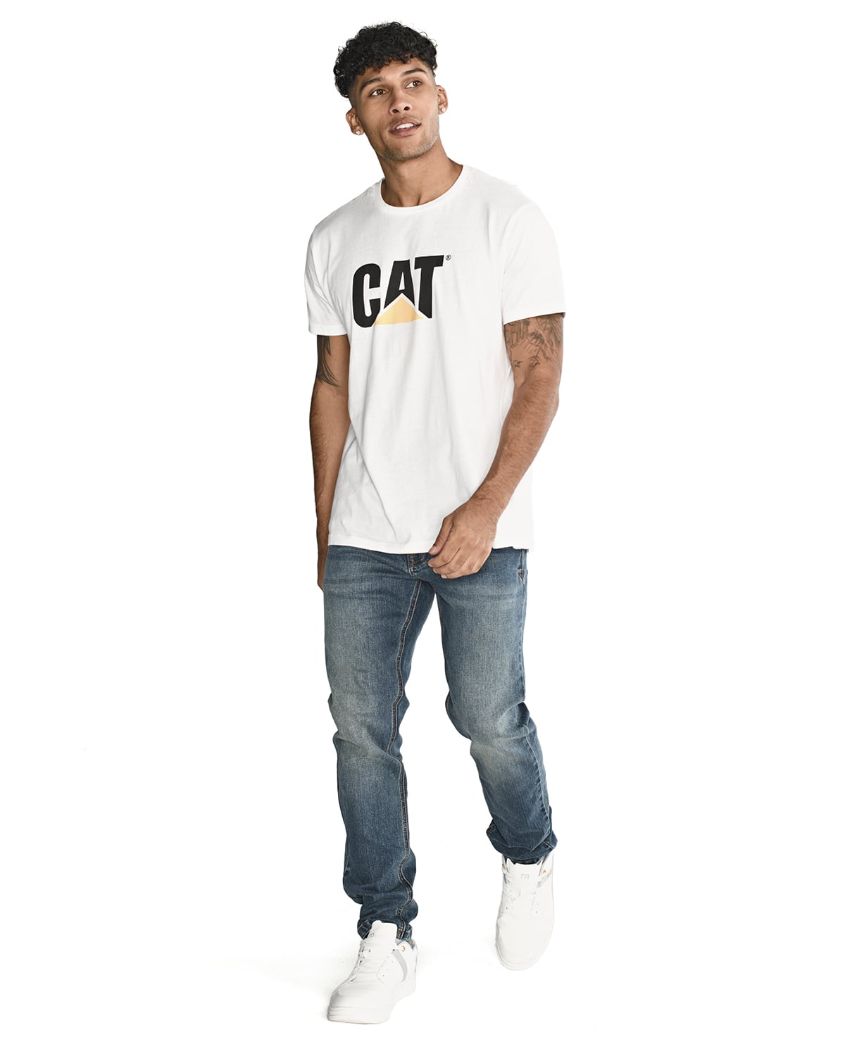 JEANS ALGODÓN HOMBRE CAT BLANCO ECO STRETCH DENIM SL - 4