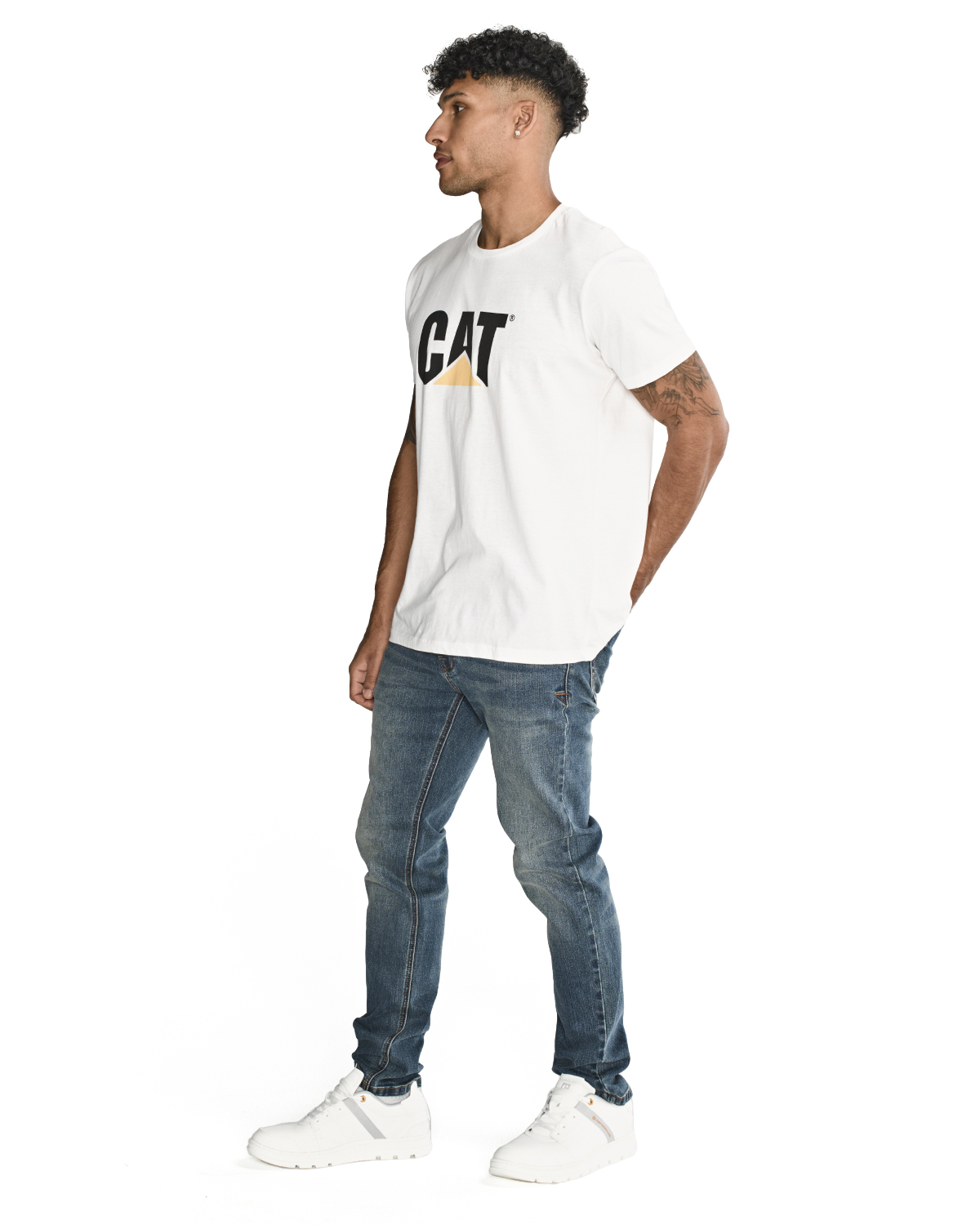 JEANS ALGODÓN HOMBRE CAT BLANCO ECO STRETCH DENIM SL - 5