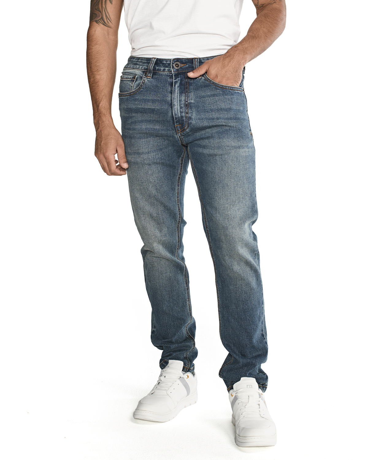 JEANS ALGODÓN HOMBRE CAT BLANCO ECO STRETCH DENIM SL - 6