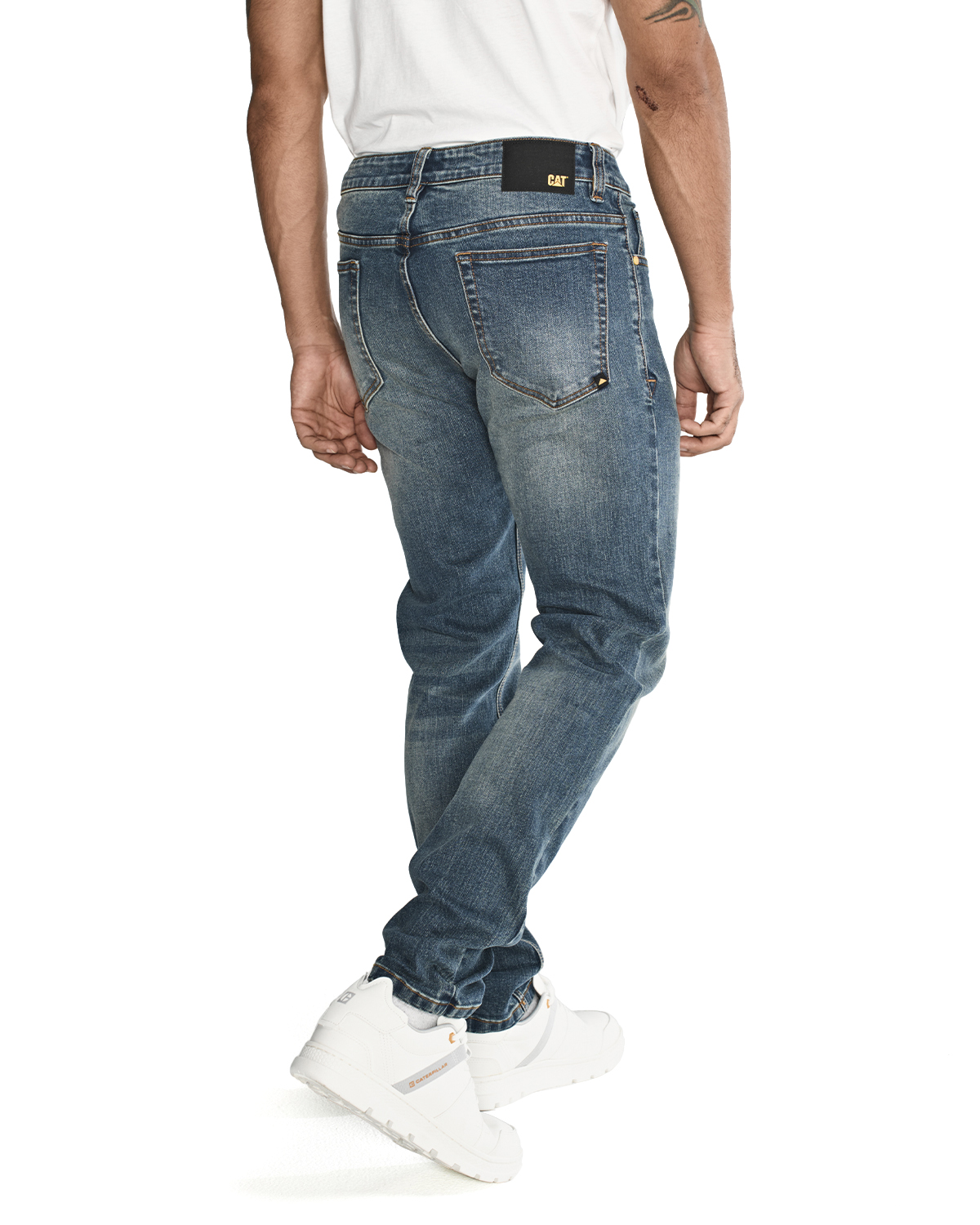 JEANS ALGODÓN HOMBRE CAT BLANCO ECO STRETCH DENIM SL - 8