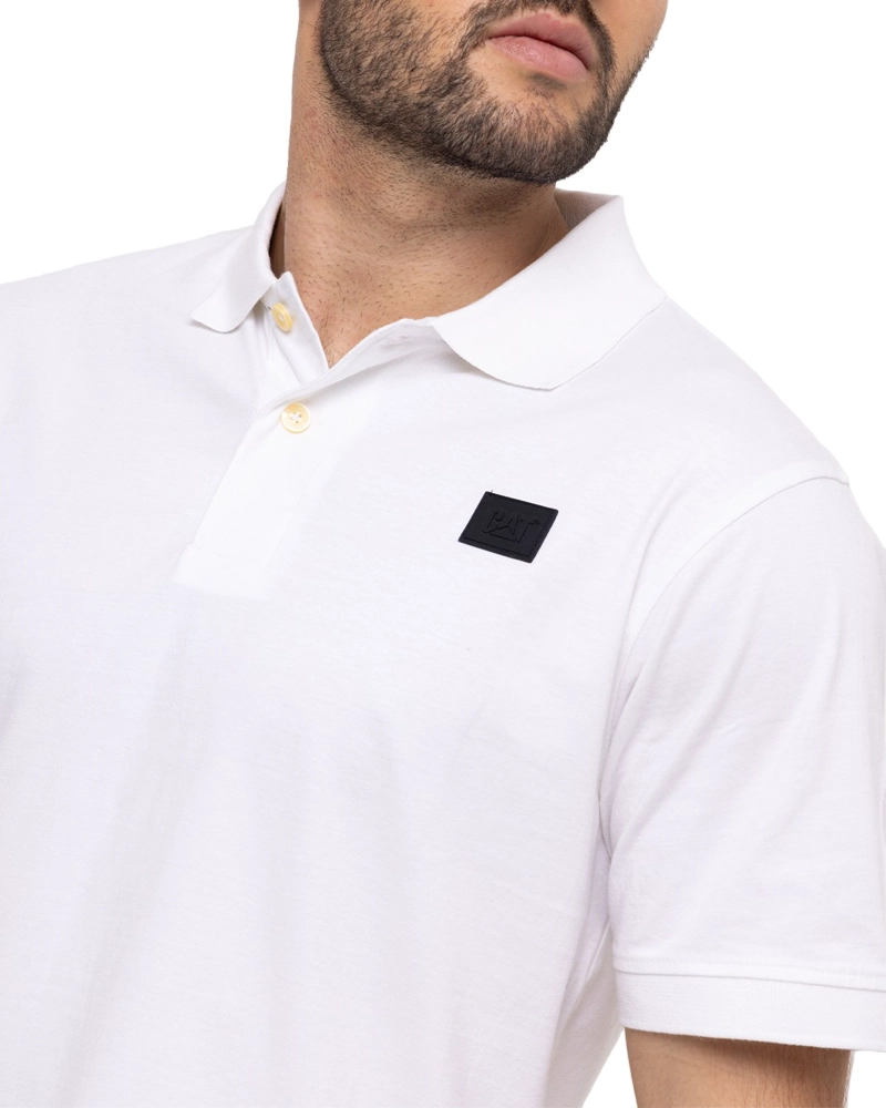 POLO CAT LOGO JERSEY POLO BLANCO HOMBRE - 5