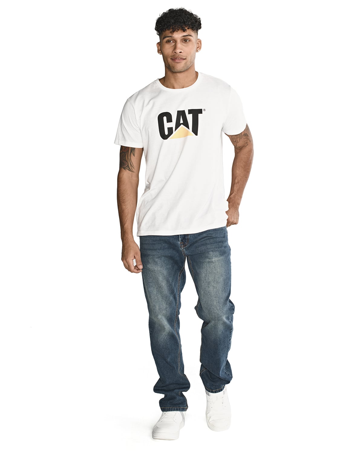 JEANS CASUAL CAT TRIBLEND STRETCH DEN AZUL HOMBRE - 2