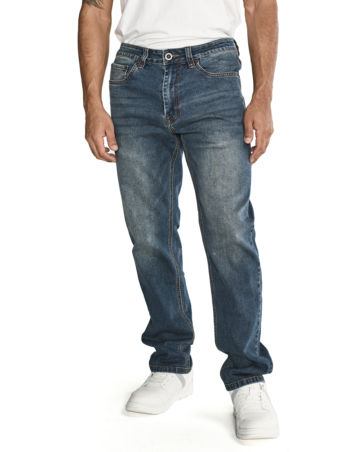 JEANS CASUAL CAT TRIBLEND STRETCH DEN AZUL HOMBRE - 5