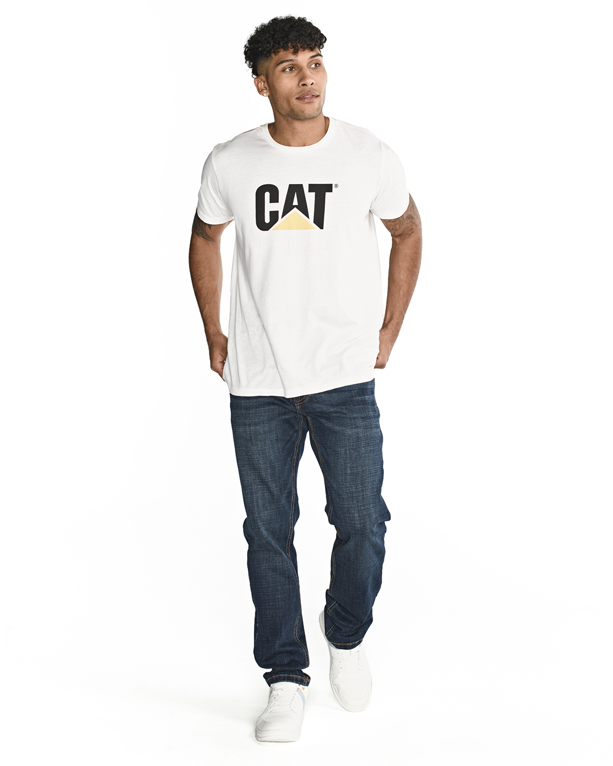 JEANS ALGODÓN HOMBRE CAT BLANCO COOLMAX DENIM SLIM - 1