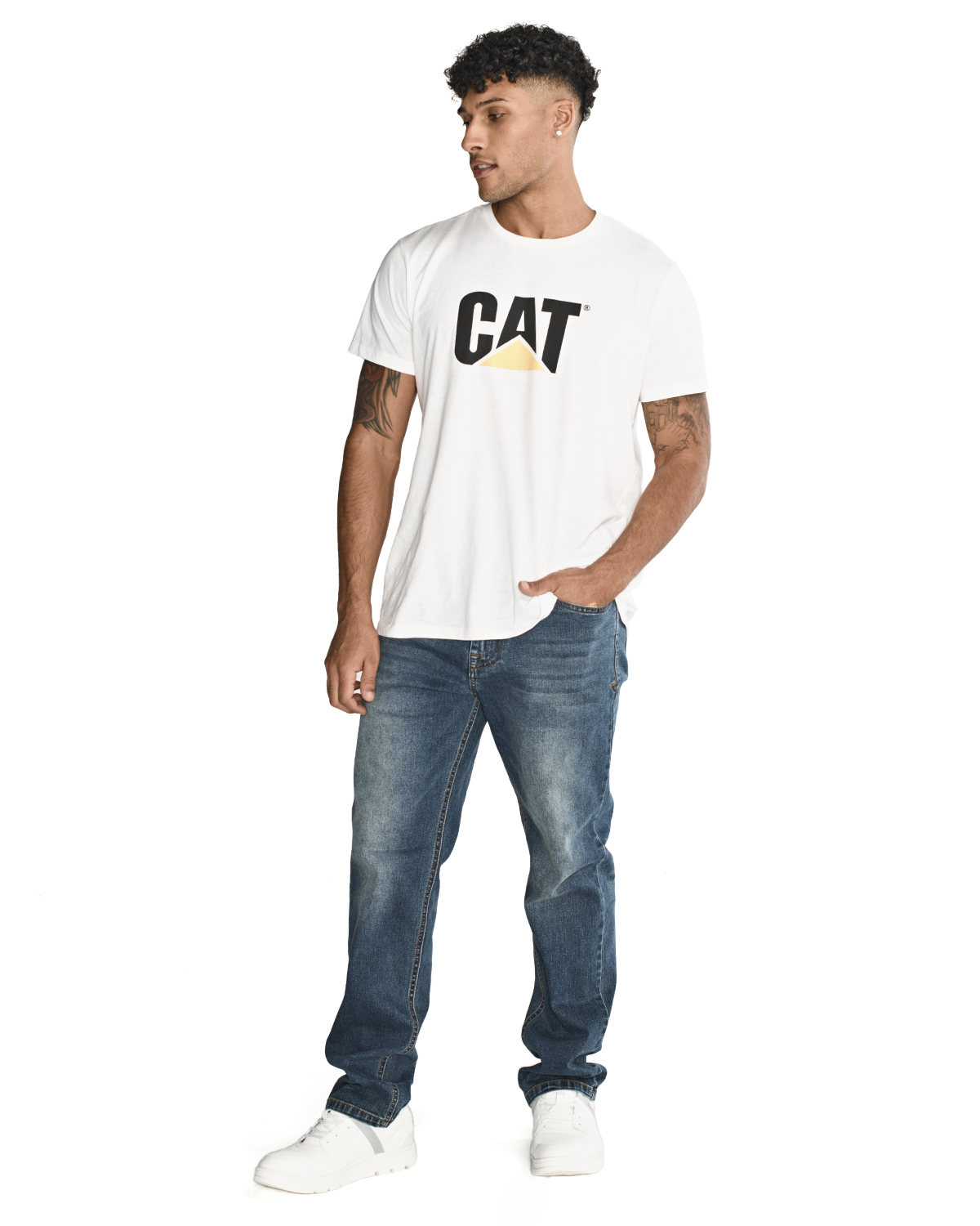 JEANS ALGODÓN HOMBRE CAT AZUL TRIBLEND CASUAL STRETCH DENS - 4